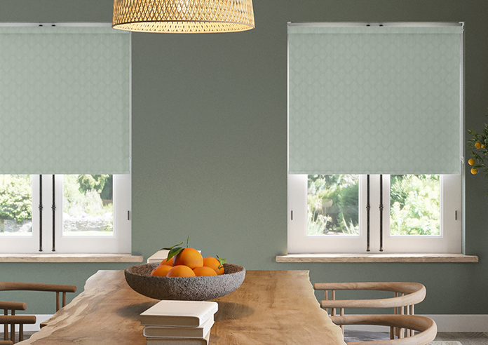 Beech Leaf (Blackout), Light Mint - Roller Blind - Image 3